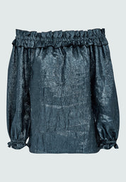 Peppercorn PCBerit Blouse Blouse 1521MET Smoke Blue Metalic