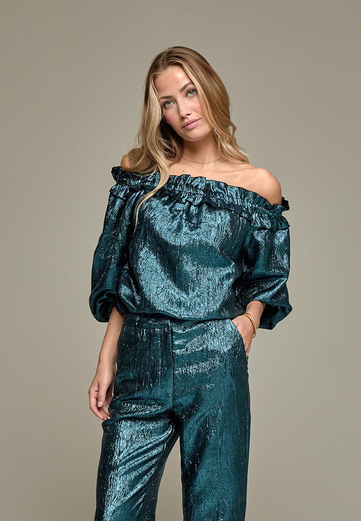 Peppercorn PCBerit Blouse Blouse 1521MET Smoke Blue Metalic