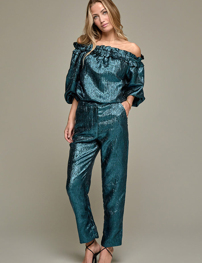 Peppercorn PCBerit Pants Pant 1521MET Smoke Blue Metalic