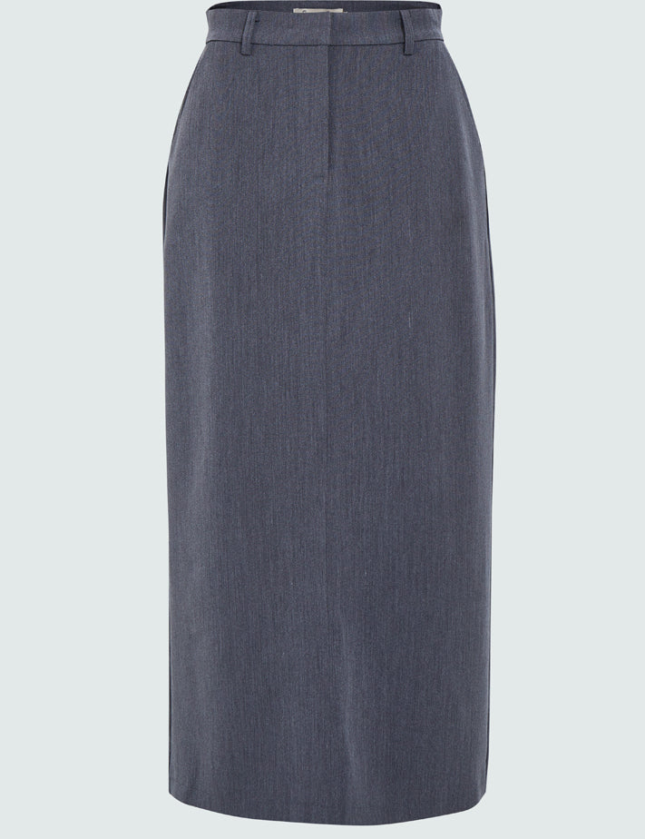 Peppercorn PCBrenda Tailored Skirt Skirt 127M Dark Grey Melange