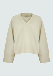 Peppercorn PCCeleste GRS V-Neck Knit Pullover Pullover 0202 Whitecap Grey