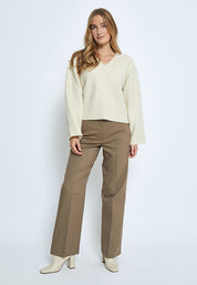 Peppercorn PCCeleste GRS V-Neck Knit Pullover Pullover 0202 Whitecap Grey