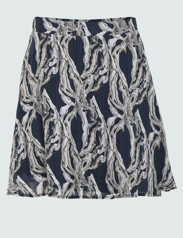 Peppercorn PCClarine Short Skirt Skirt 9000P Black Print