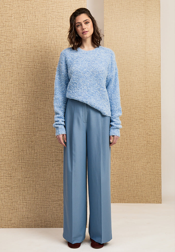 Peppercorn PCCoral Boucle Knit Pullover Pullover 520M Allure Blue Melange