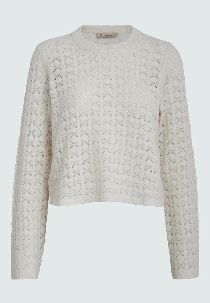 Peppercorn PCDana Open Knit Pullover Pullover 0011 Gardenia