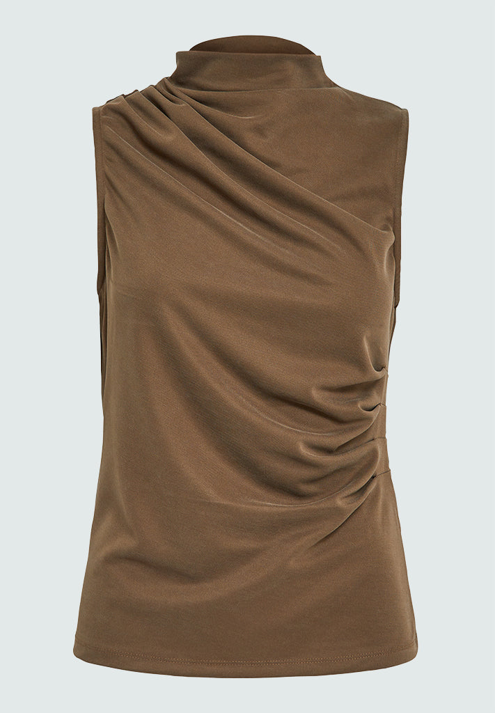 Peppercorn PCDaniela Sleeveless Top Top 6012 Kangaroo Brown
