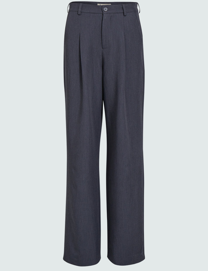 Peppercorn PCDarla Mid Waisted Wide Leg Pant Pant 127M Dark Grey Melange
