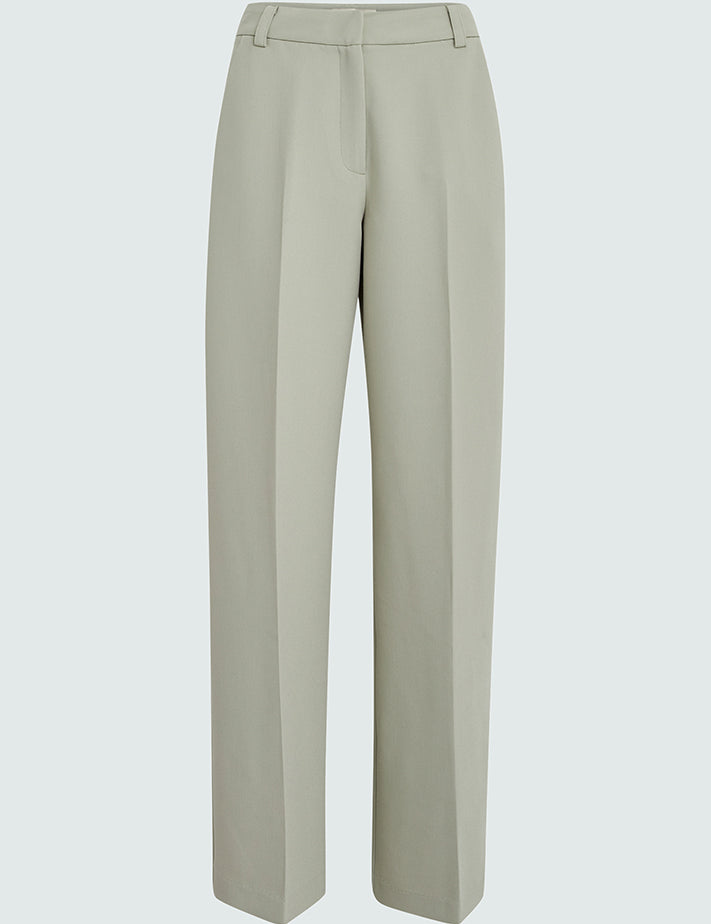 Peppercorn PCDelia Mid Waisted Straight Pant Pant 0148 Gray Green