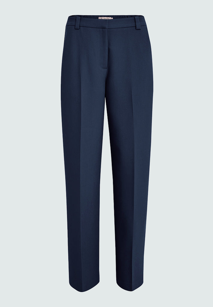 Peppercorn PCDelia Mid Waisted Straight Pant Pant 1380 NAVY PEONY