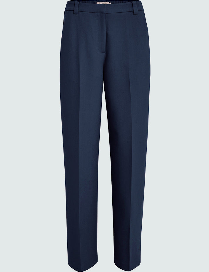 Peppercorn PCDelia Mid Waisted Straight Pant Pant 1380 NAVY PEONY