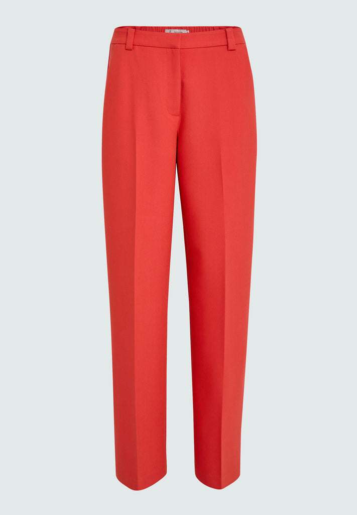 Peppercorn PCDelia Mid Waisted Straight Pant Pant 4071 GRENADINE