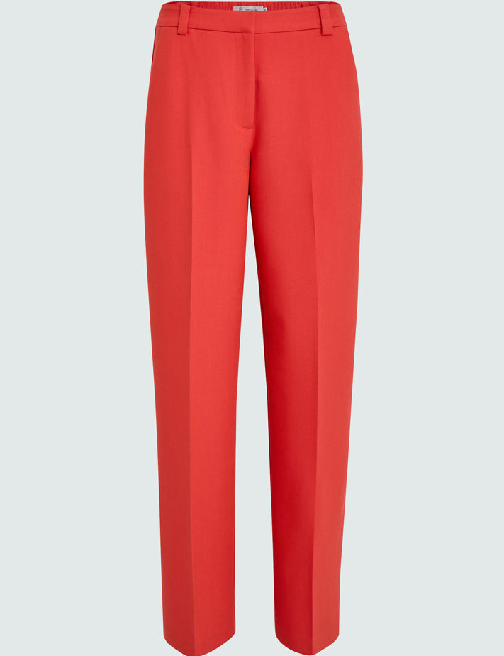 Peppercorn PCDelia Mid Waisted Straight Pant Pant 4071 GRENADINE