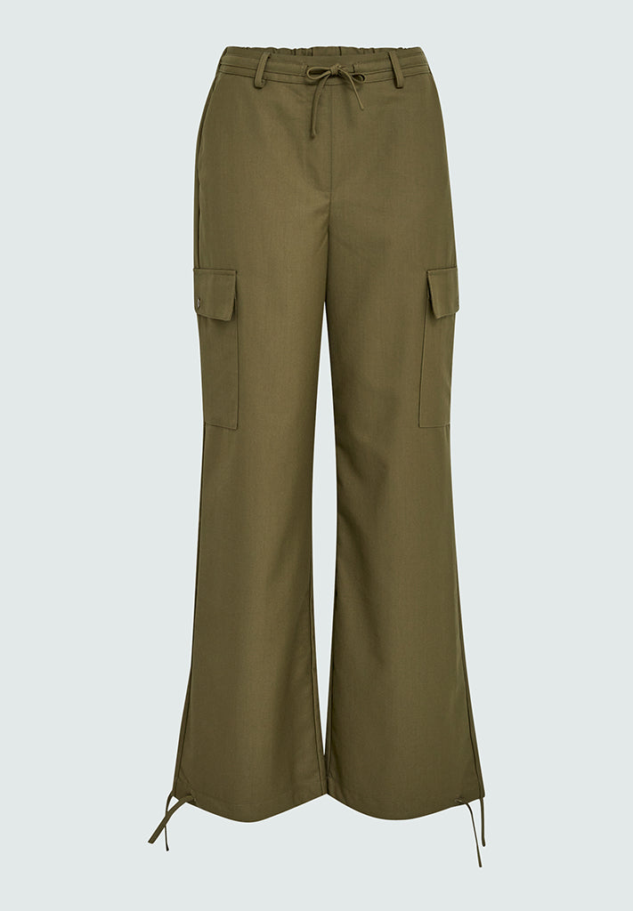 Peppercorn PCDemi Mid Waisted Wide Leg Pant Pant 6012 Kangaroo Brown