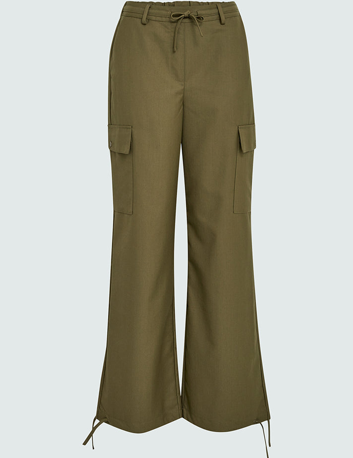Peppercorn PCDemi Mid Waisted Wide Leg Pant Pant 6012 Kangaroo Brown