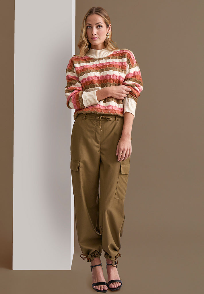 Peppercorn PCDemi Mid Waisted Wide Leg Pant Pant 6012 Kangaroo Brown