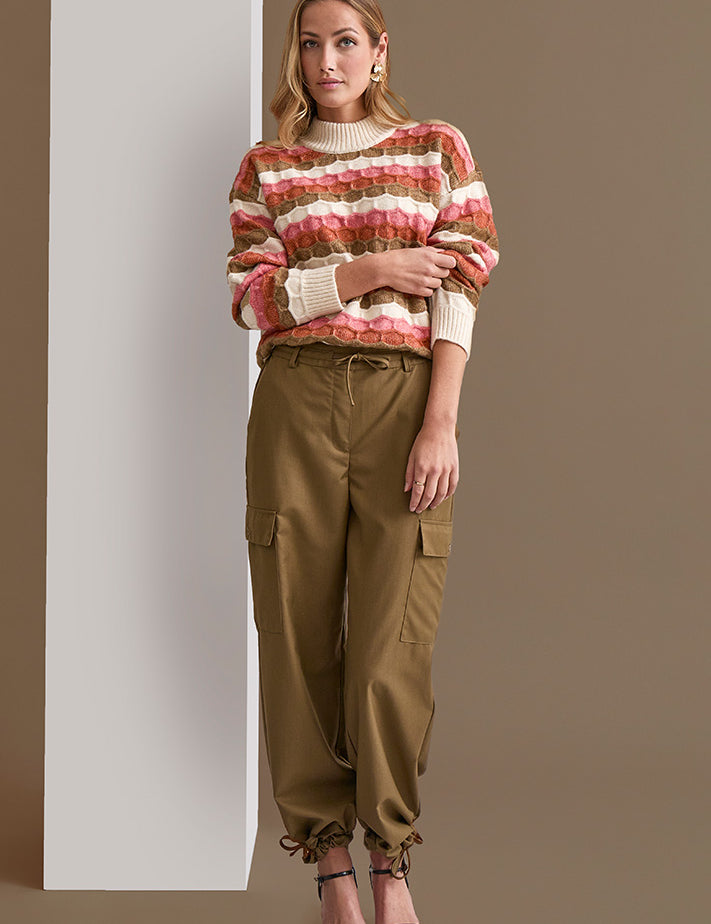Peppercorn PCDemi Mid Waisted Wide Leg Pant Pant 6012 Kangaroo Brown