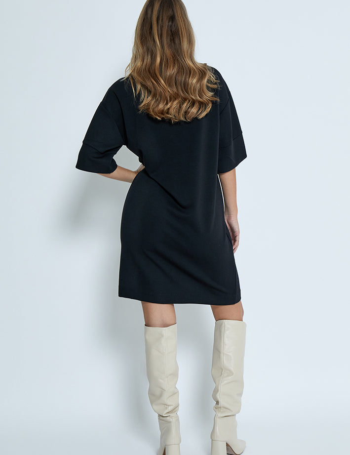 4 Sleeve Dress Dress 9000 Black