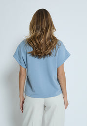 Peppercorn PCDicette V-Top Top 1039 FADED DENIM