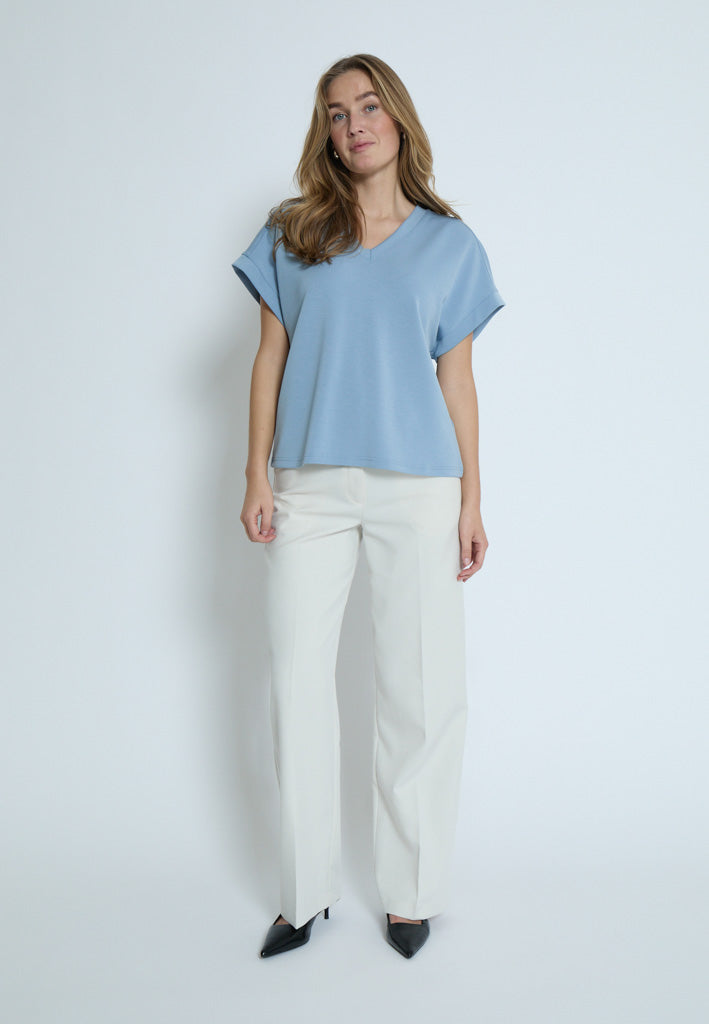 Peppercorn PCDicette V-Top Top 1039 FADED DENIM
