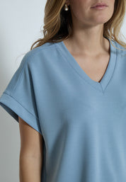 Peppercorn PCDicette V-Top Top 1039 FADED DENIM