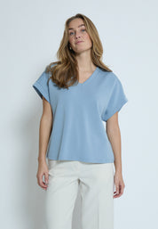 Peppercorn PCDicette V-Top Top 1039 FADED DENIM