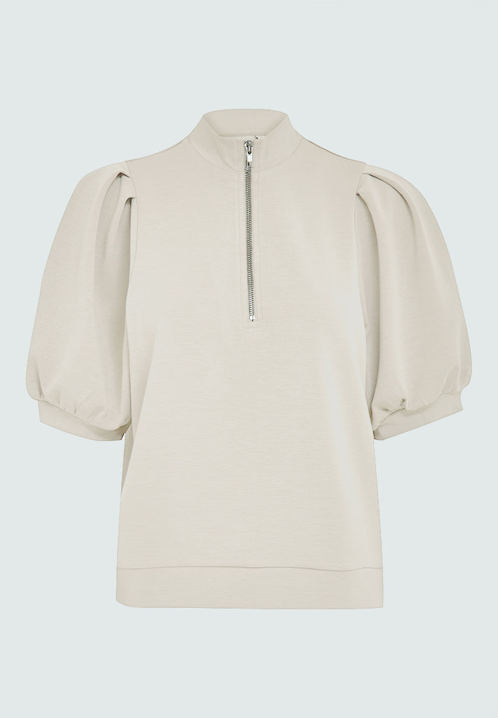 Peppercorn PCDicette Zip Sweat Sweatshirt 0265 Sandshell