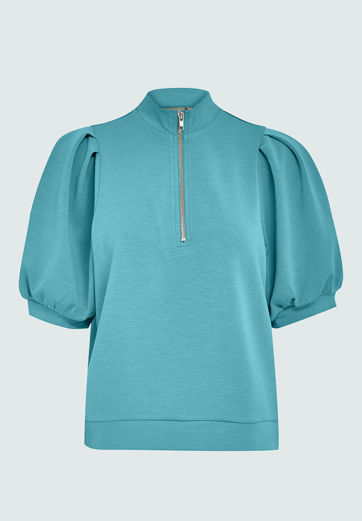 Peppercorn PCDicette Zip Sweat Sweatshirt 1521 Smoke Blue