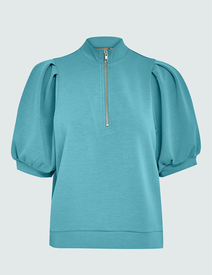 Peppercorn PCDicette Zip Sweat Sweatshirt 1521 Smoke Blue
