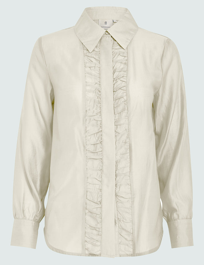 Peppercorn PCDina Long sleeve Shirt Shirt 0011 Gardenia