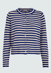 Peppercorn PCFabienne Short Cardigan Cardigans 1380S Navy Peony Stripe