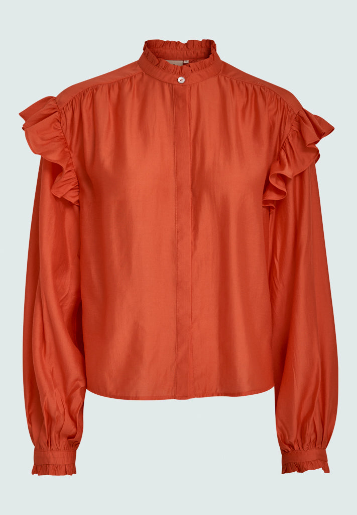 Peppercorn PCFallula Wide Sleeve Shirt Shirt 4071 GRENADINE