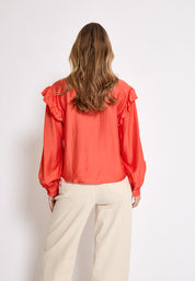 Peppercorn PCFallula Wide Sleeve Shirt Shirt 4071 GRENADINE