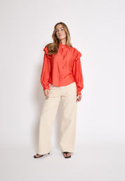 Peppercorn PCFallula Wide Sleeve Shirt Shirt 4071 GRENADINE