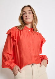 Peppercorn PCFallula Wide Sleeve Shirt Shirt 4071 GRENADINE