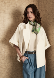 Peppercorn PCFanou Short Jacket Jacket 2213 Silver Birch