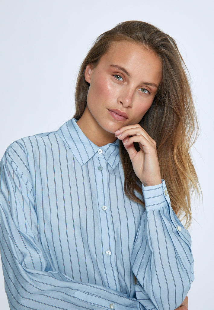 Peppercorn PCFelia Striped Shirt Shirt 520S Allure Blue Stripe