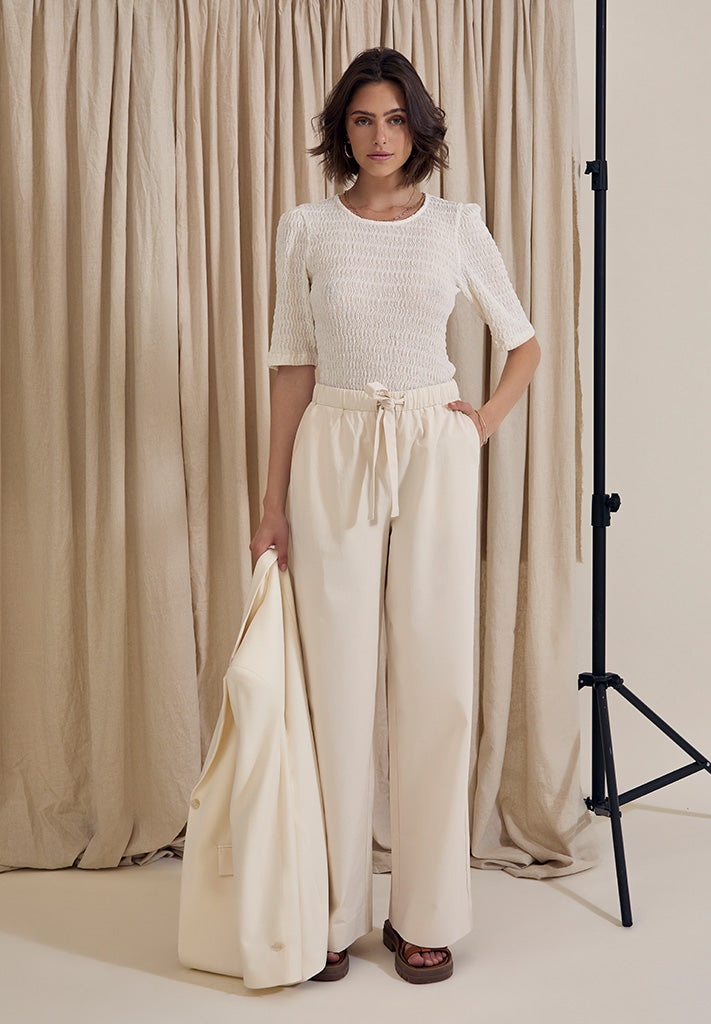 Peppercorn PCFia Belt Pant Pant 0202 Whitecap Grey