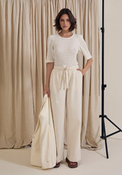 Peppercorn PCFia Belt Pant Pant 0202 Whitecap Grey