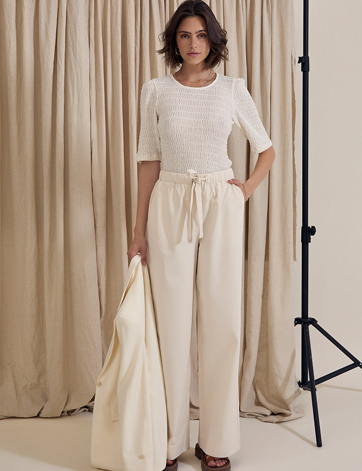 Peppercorn PCFia Belt Pant Pant 0202 Whitecap Grey