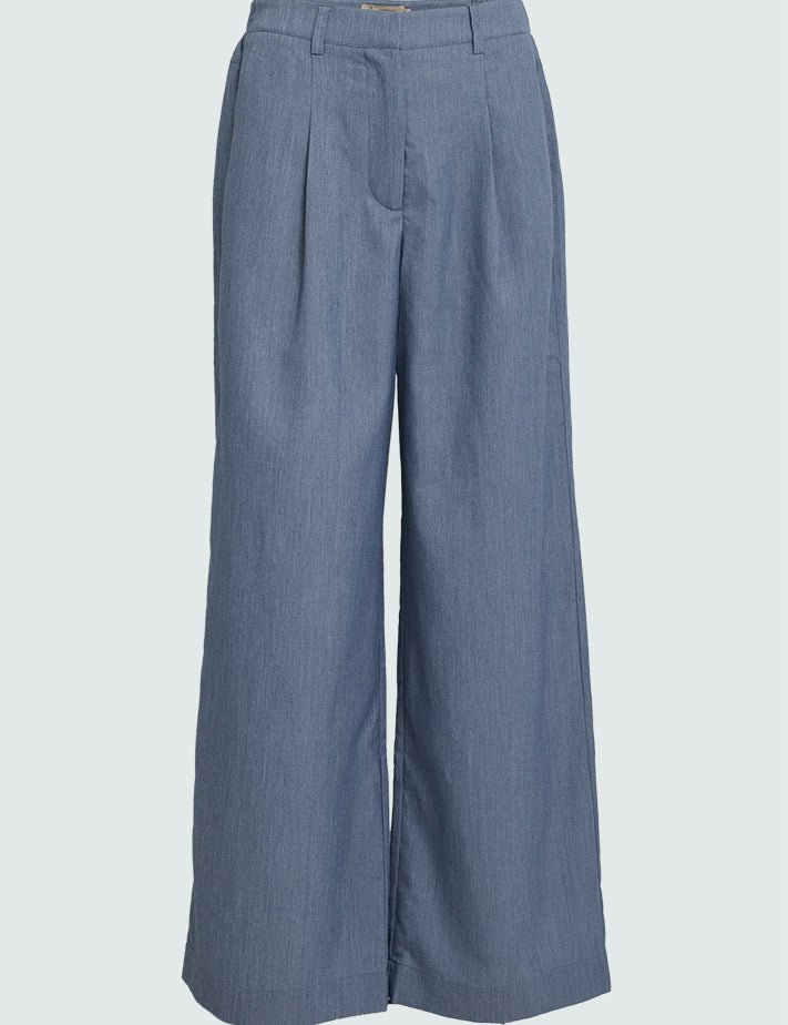 Peppercorn PCFilippa Wide Pant Pant 520M Allure Blue Melange
