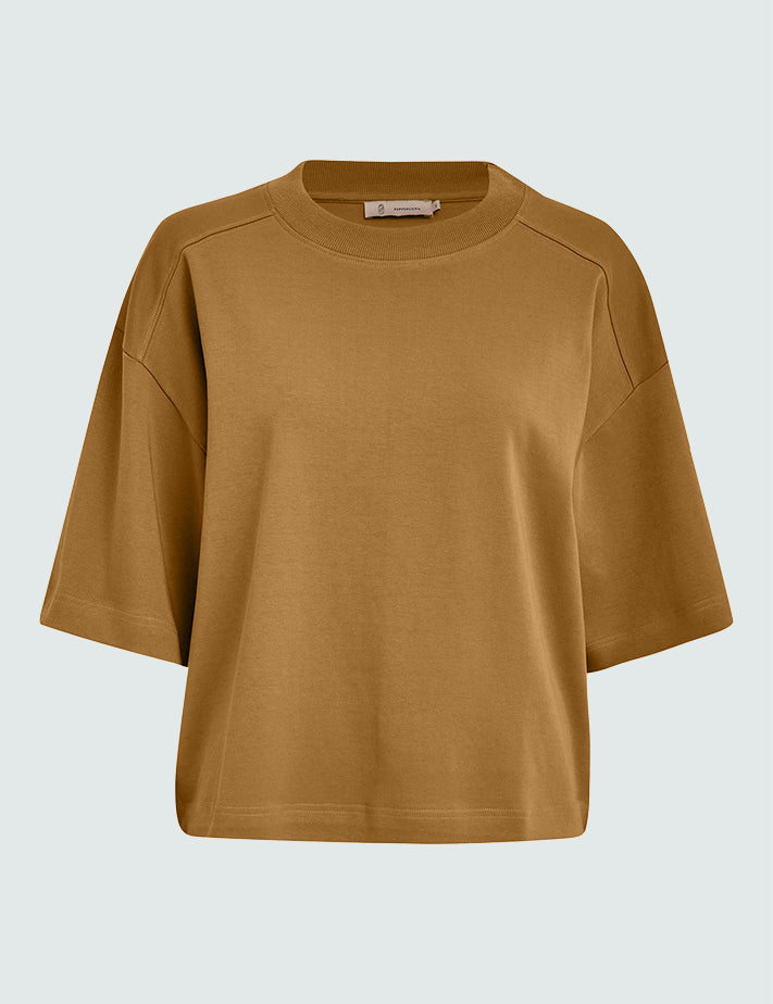Peppercorn PCFiola GOTS T-shirt T-Shirt 5600 Tobacco Brown