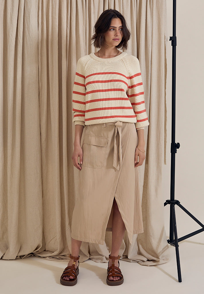 Peppercorn PCGerly Belt Skirt Skirt 0274 LIGHT SAND