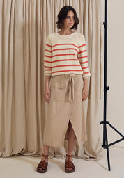 Peppercorn PCGerly Belt Skirt Skirt 0274 LIGHT SAND