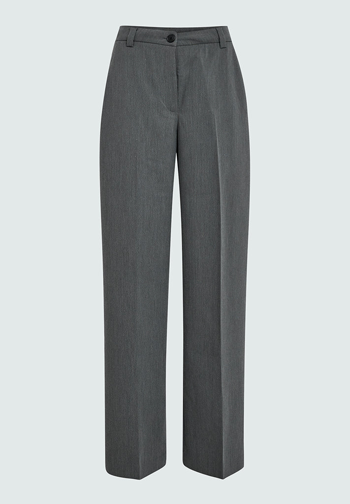 Peppercorn PCGinette HW Pants Pant 127M Dark Grey Melange
