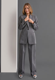 Peppercorn PCGinette HW Pants Pant 127M Dark Grey Melange