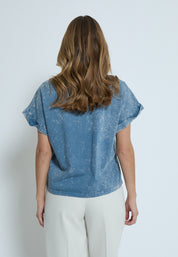Peppercorn PCGiona Batsleeve T-Shirt T-Shirt 1039P FADED DENIM PR