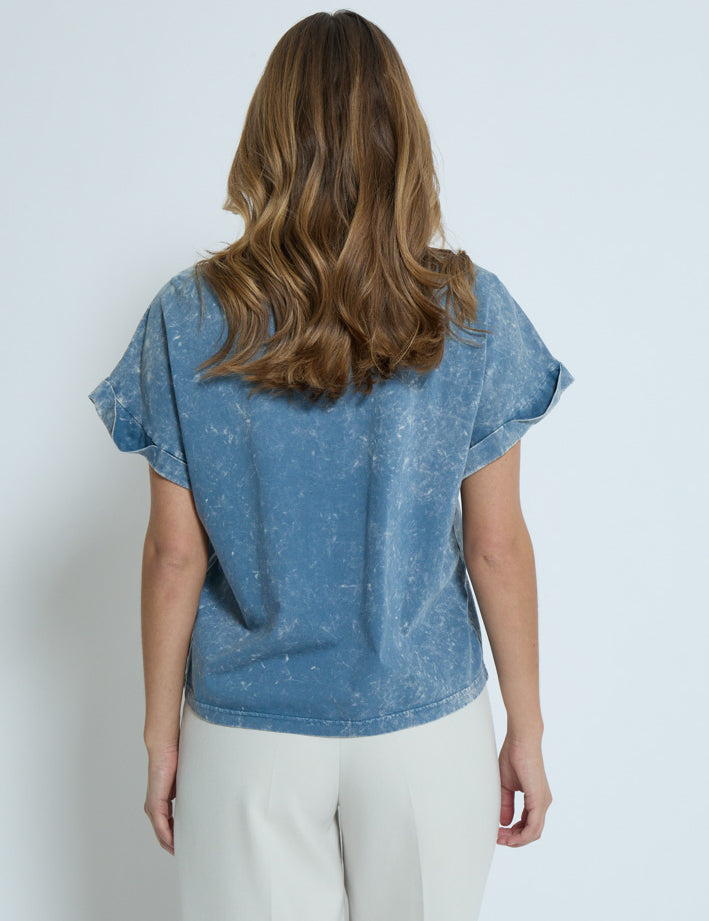 Peppercorn PCGiona Batsleeve T-Shirt T-Shirt 1039P FADED DENIM PR