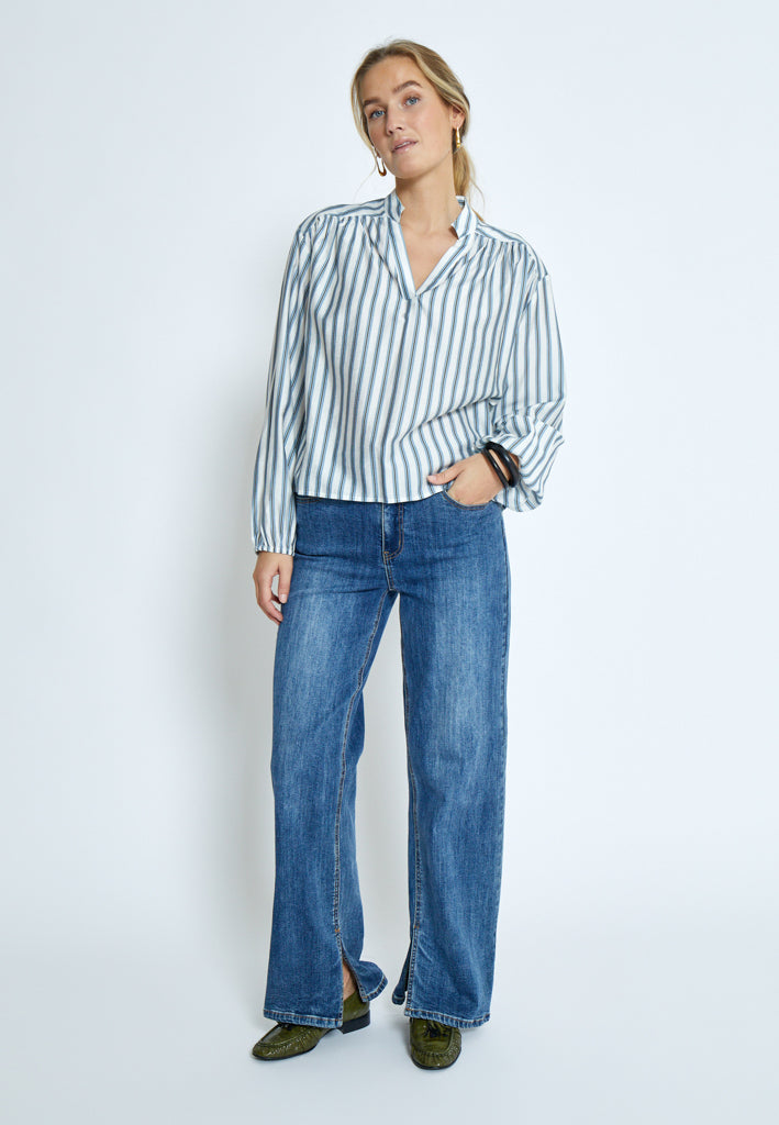 Peppercorn PCGiril Blouse Blouse 1039S FADED DENIM ST
