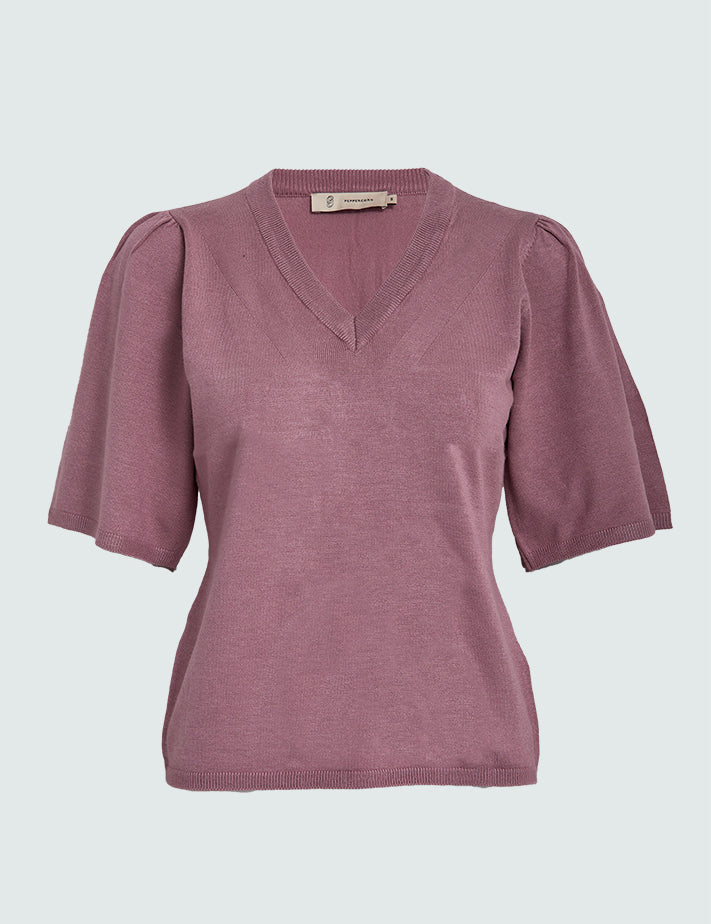 Peppercorn PCGlenda Short Sleeve Knit Pullover 4238 Lilas