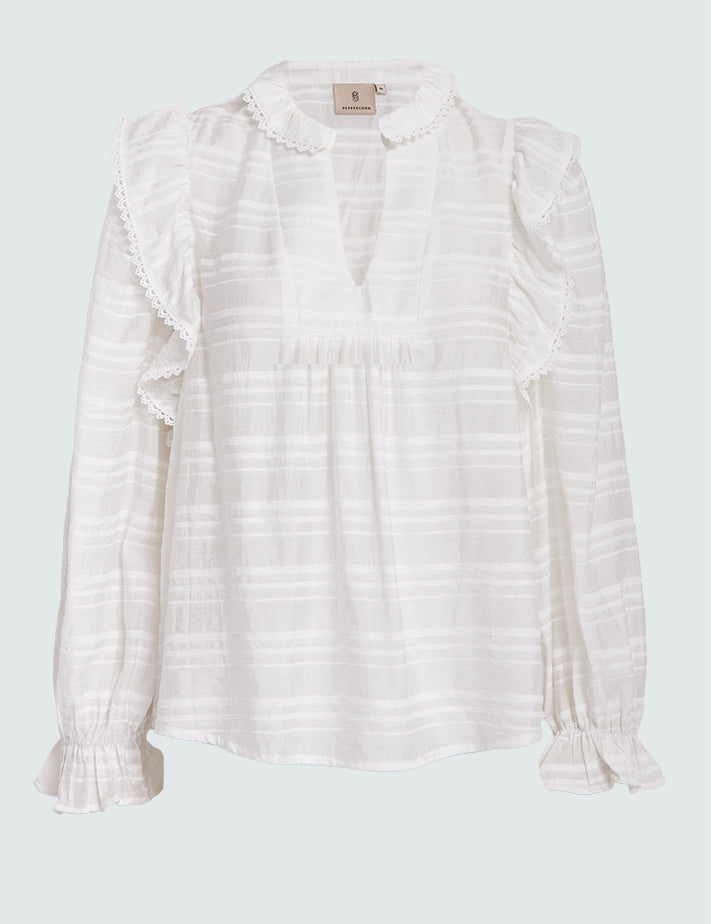 Peppercorn PCGry Blouse Blouse 0011 Gardenia